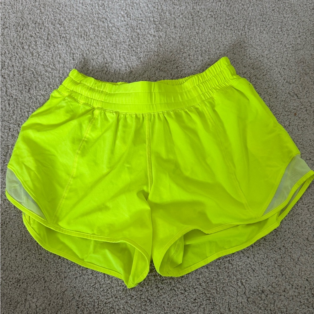 Neon yellow hotty hot shorts - tall (4 inch)